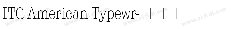 ITC American Typewr字体转换
